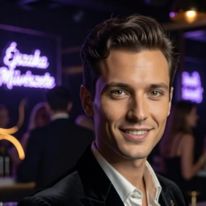 Művészportré modern nightlife hangulattal