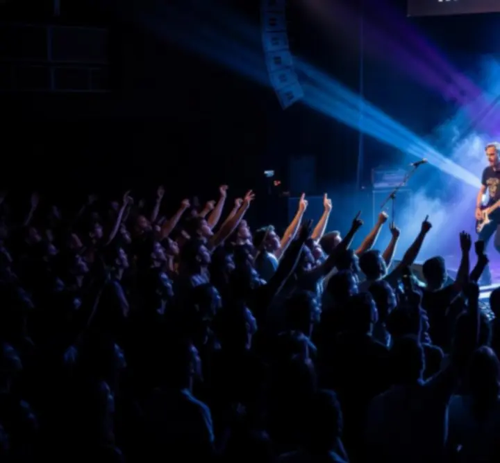 Koncert hangulat élő zenekarral és látványos színpadi fényekkel