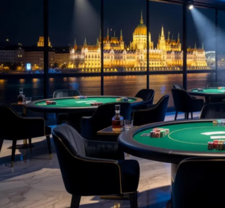 Budapesti prémium klub, lounge tér, pódiumvilágítással és elegáns enteriőrrel