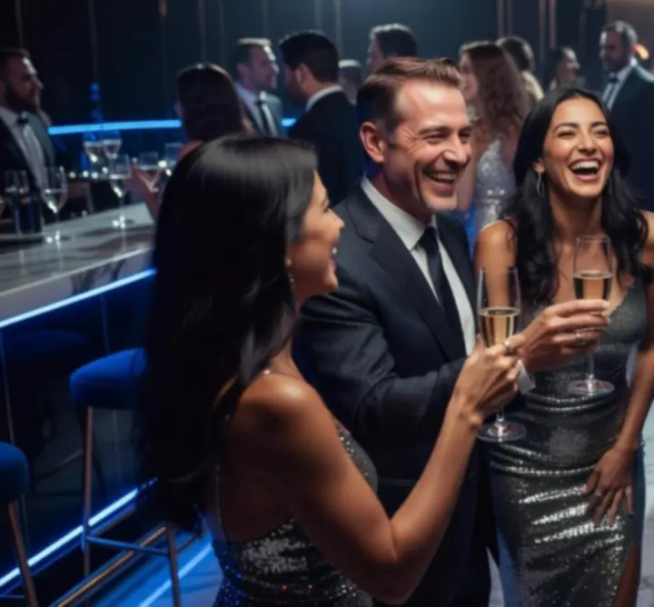 Energikus tömeg, emelt kezek és színpadi fények egy Night Life Gather eseményen